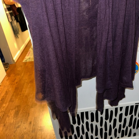 Kanvas - Plum Cascading Open Front Cardigan - Picture 6 of 8